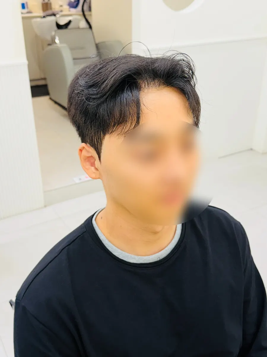 레이어를 살린 필러스컷 뒷머리 라인