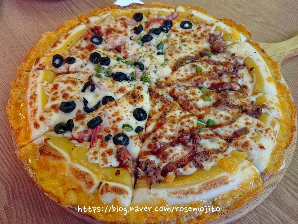 콤비네이션과 바싹불고기 반반 L 사이즈 피자