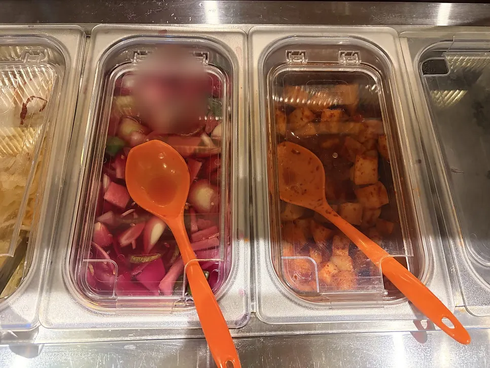 Pollack roe mayo sauce at the self-serve bar