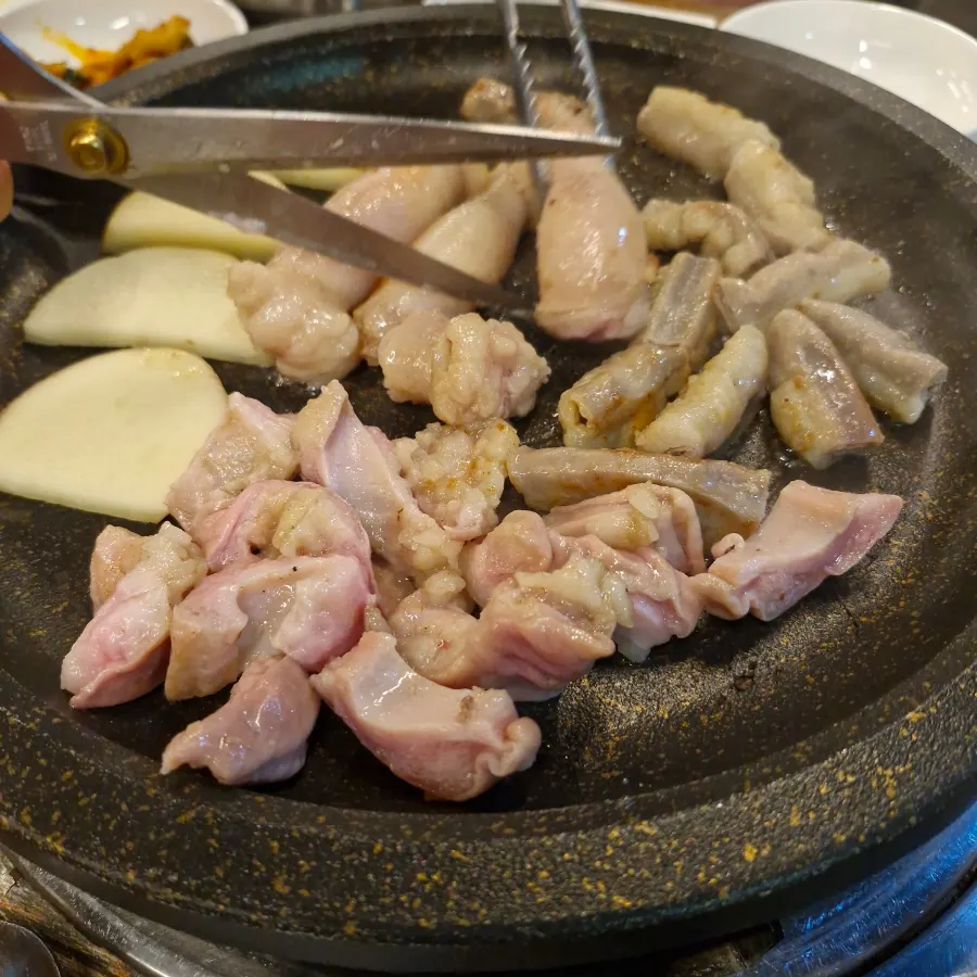 Meat from the ordered set menu