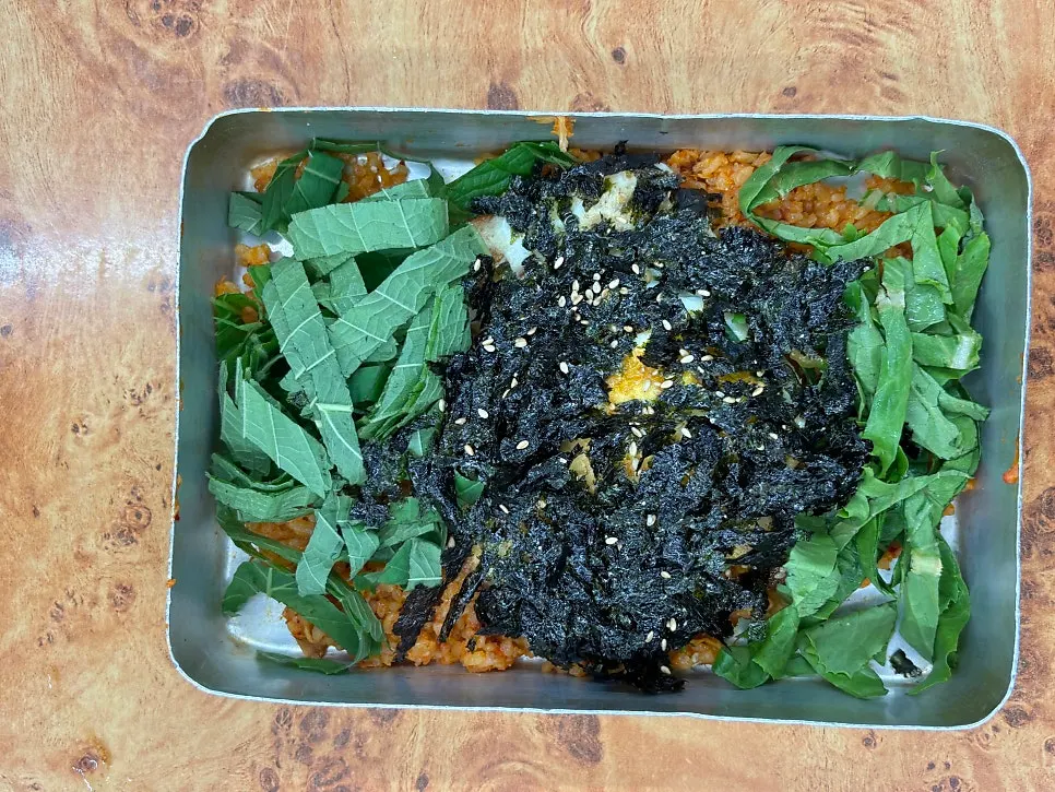 Fried rice in a tin Terminus lunchbox