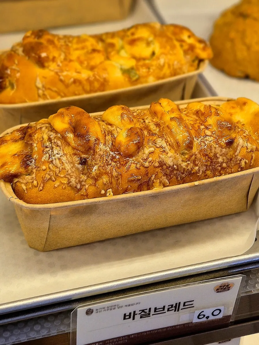 A variety of Gunsan bakery menu items