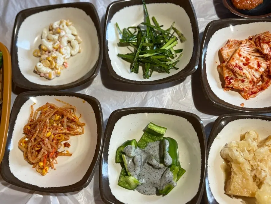 Fresh duck roast with fresh kimchi