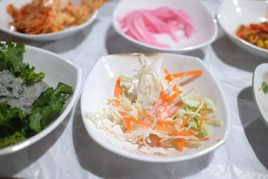 Generous portion of wrap vegetables