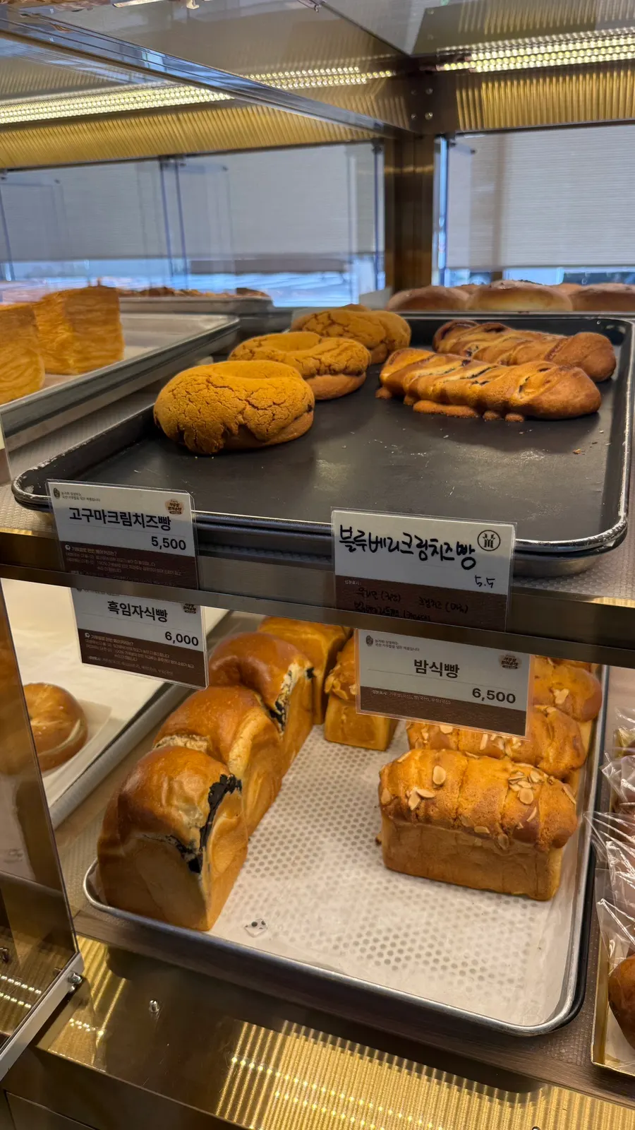 Cube pastries on display