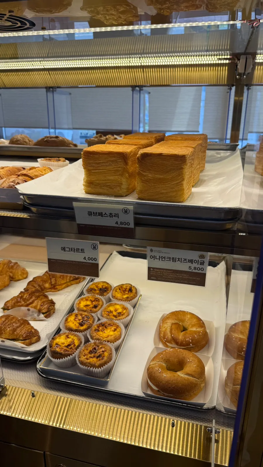 Blueberry cream cheese bread and sweet potato cream cheese bread on display