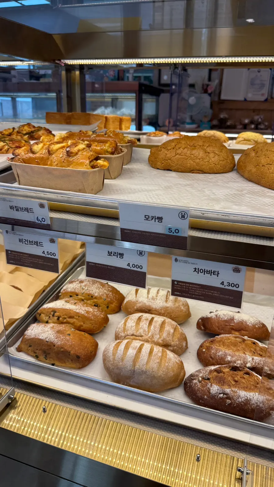 Shelf of soboro bread