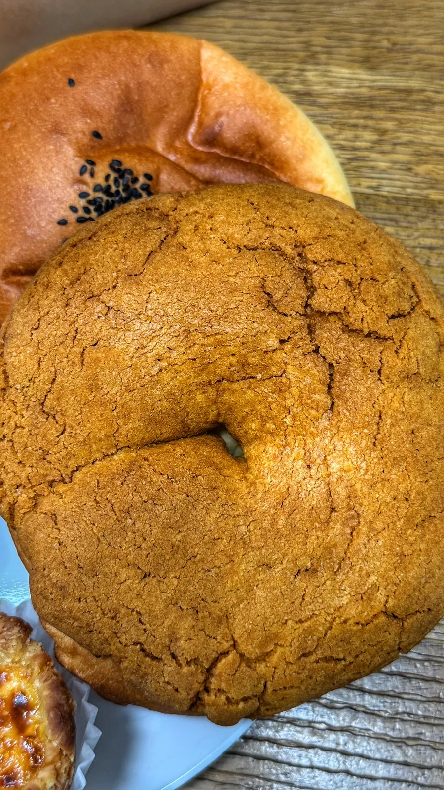 Sweet potato cream cheese bread cut in half