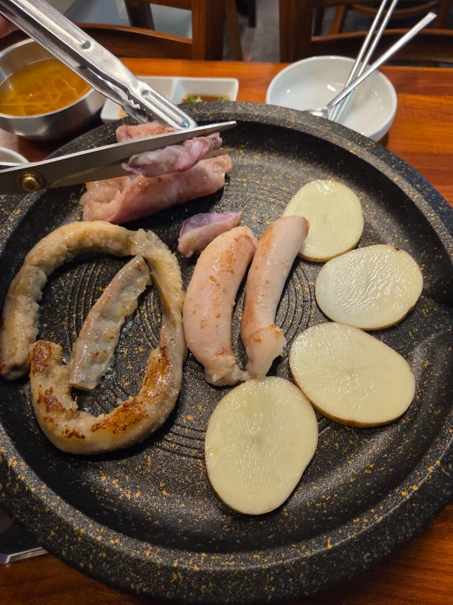 주문한 막창일번지A세트 모둠 구이 접시