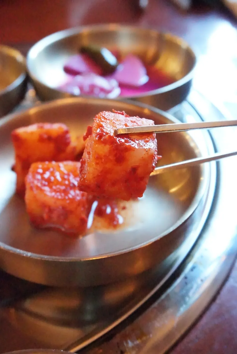 Spicy pickles made with cheongyang chili