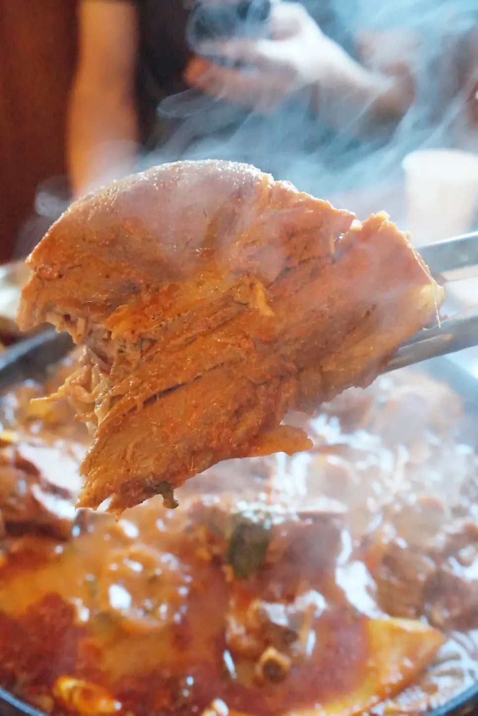 Meat separated from the bone