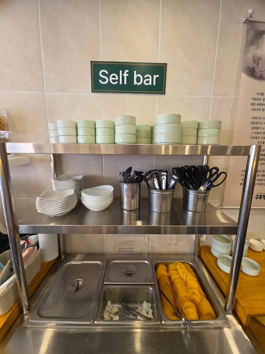 Wall seating good for solo dining