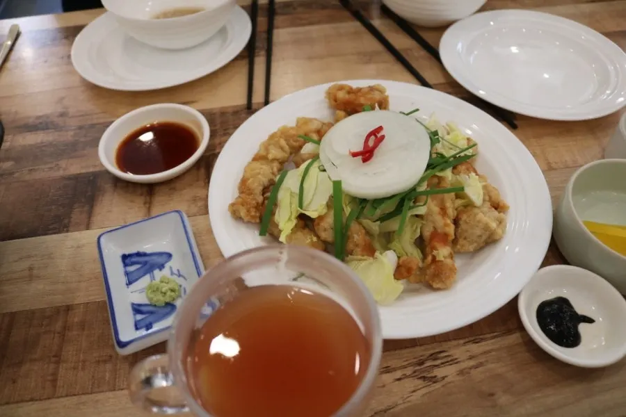 Light, clean Chinese food spread at Gupo Jjambbong