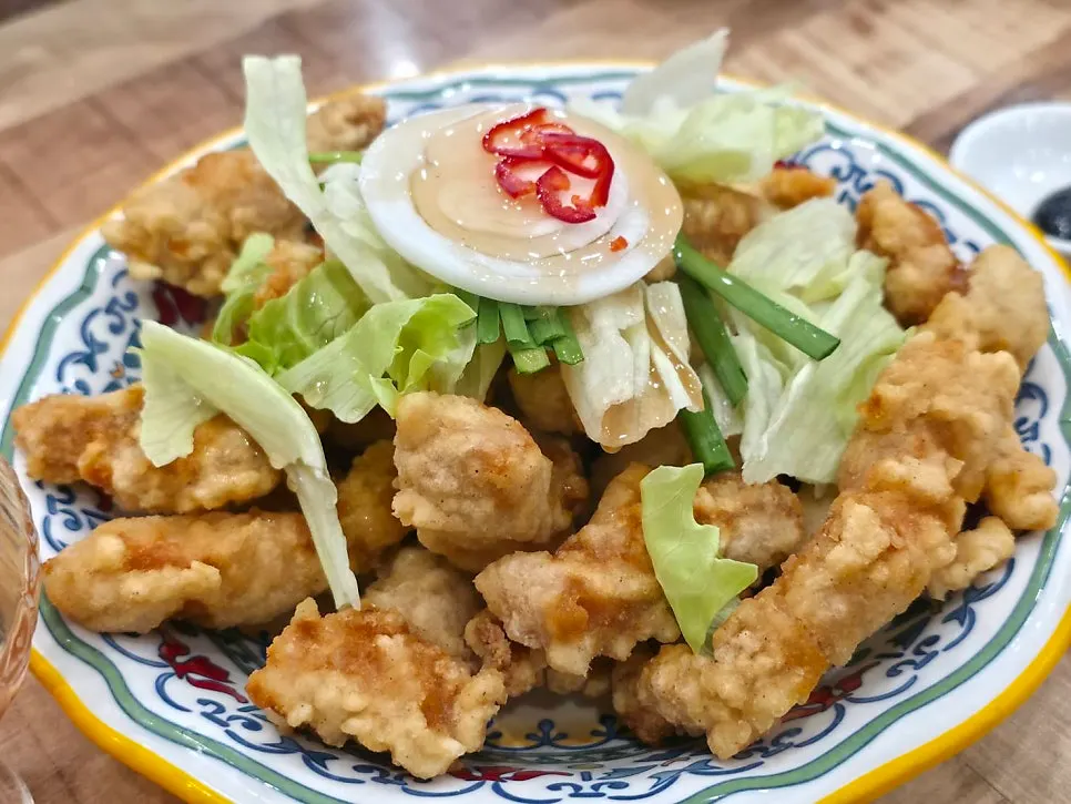 A plate of crispy fried tangsuyuk