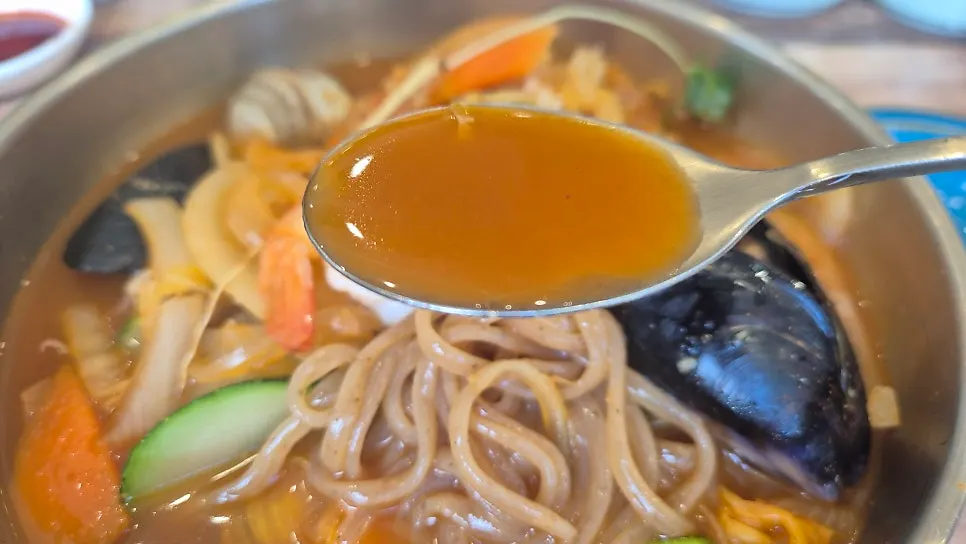 Herbal broth brewed for the jjambbong
