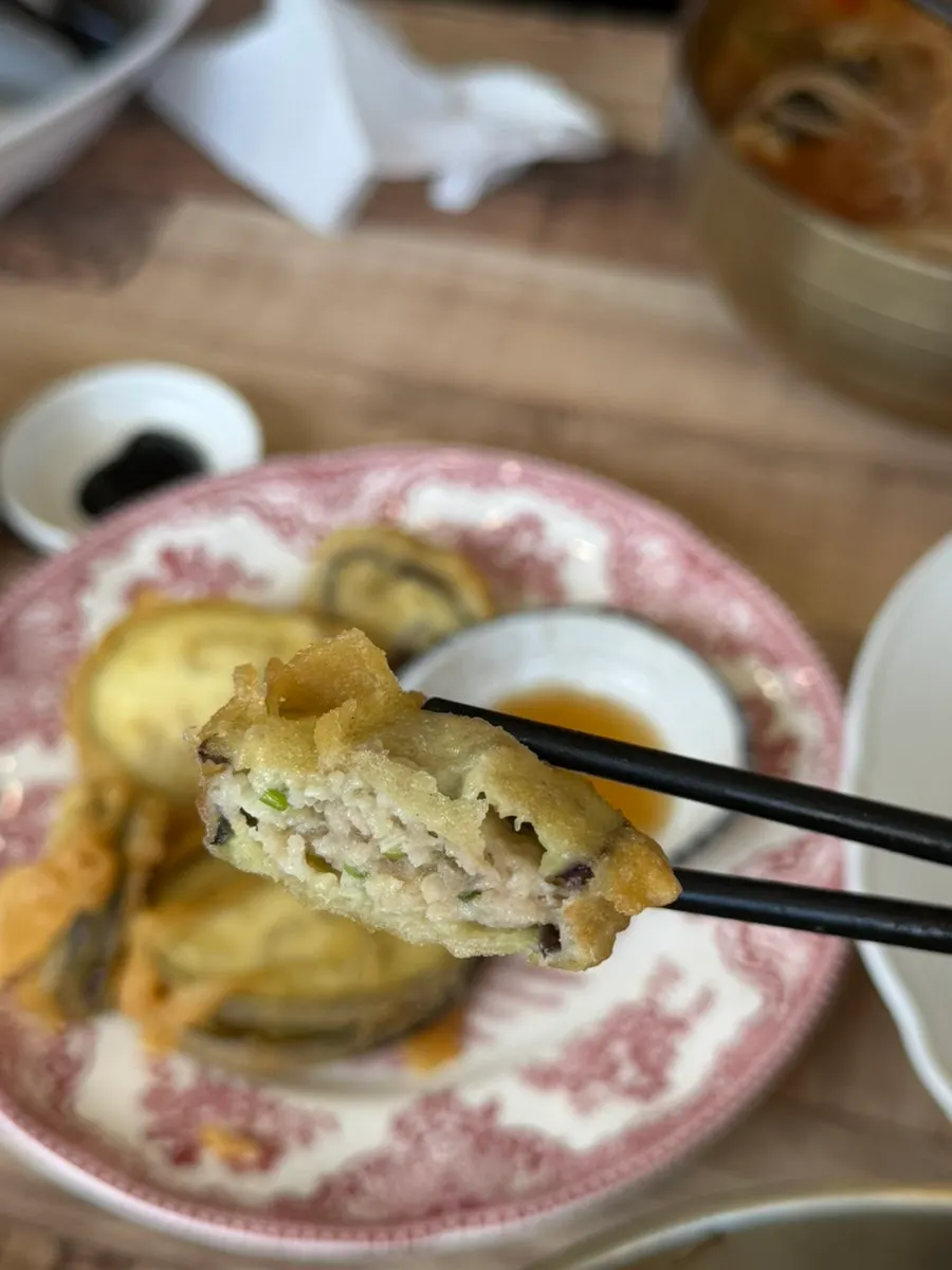 Crispy fried eggplant dumplings