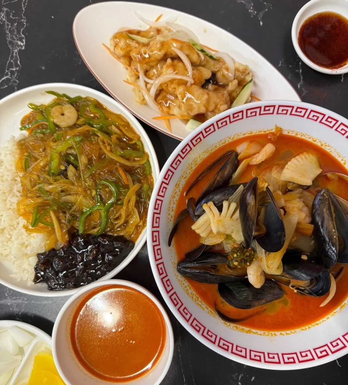 삼선짬뽕과 짜장밥 미니 탕수육