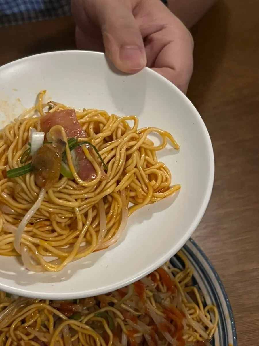 Close-up of the mala-scented Sichuan seafood noodles