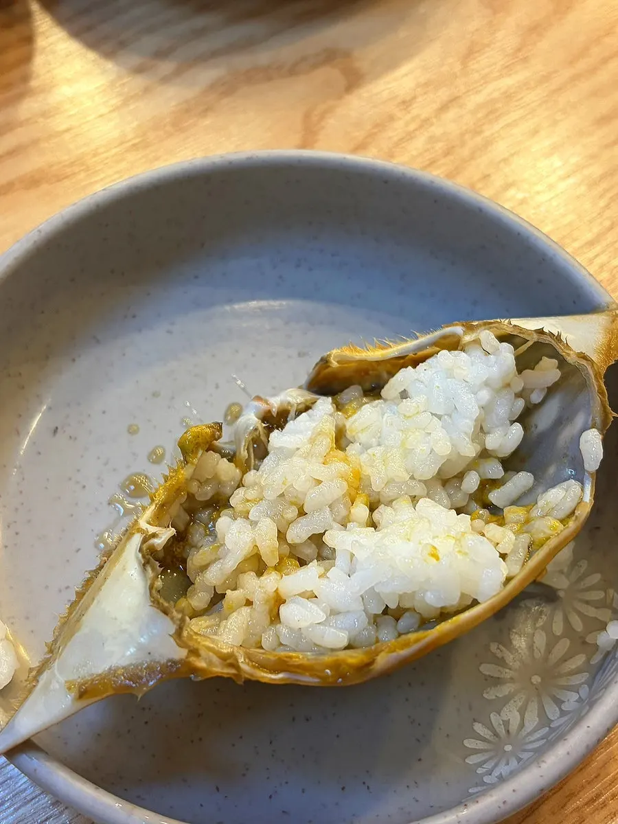 Soy-marinated crab that is not too salty