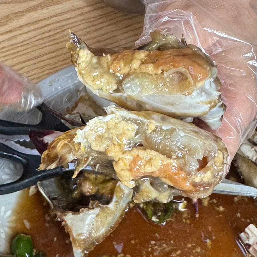 Carne de cangrejo del ganjang gejang