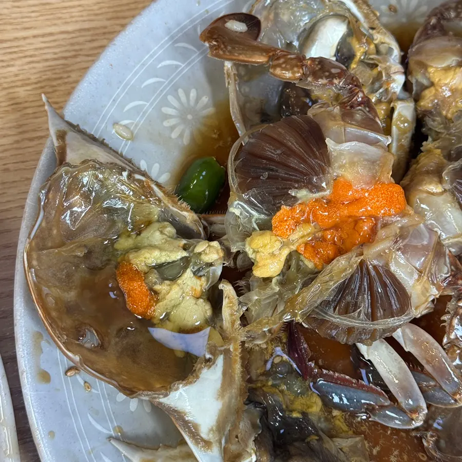 Tercer relleno de ganjang gejang con hueva