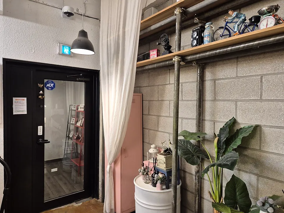 Entry door reached through the front entrance
