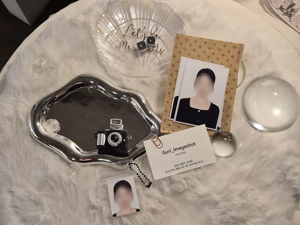 Holding the printed photo