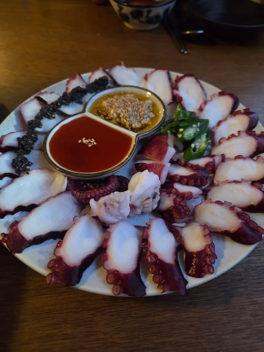 A plate of boiled octopus at Muje