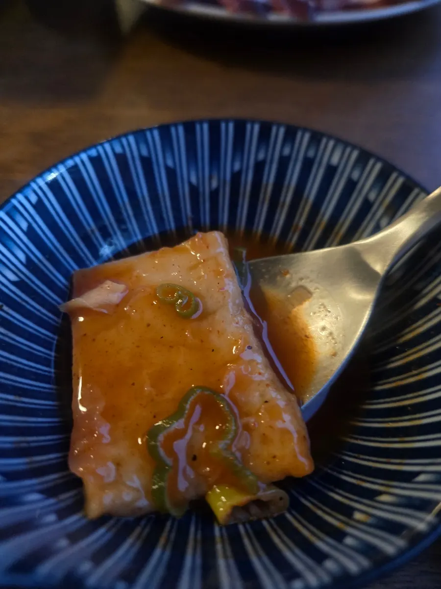 Two of Muje's drinking-food dishes together