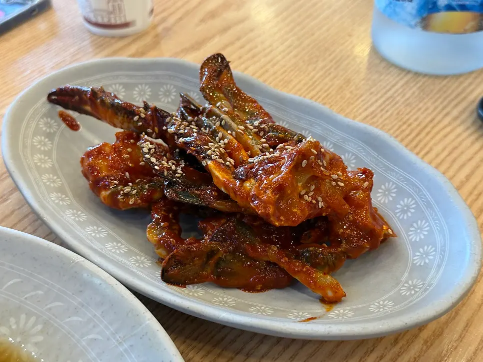 A plate of spicy crab