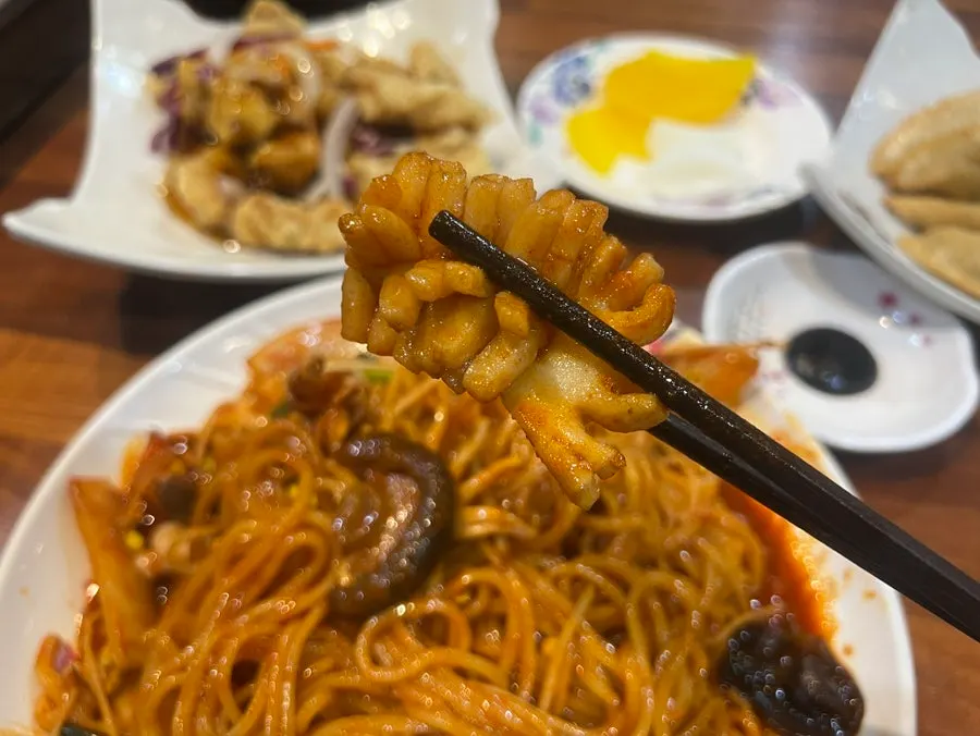 Springy stir-fried jjamppong noodles