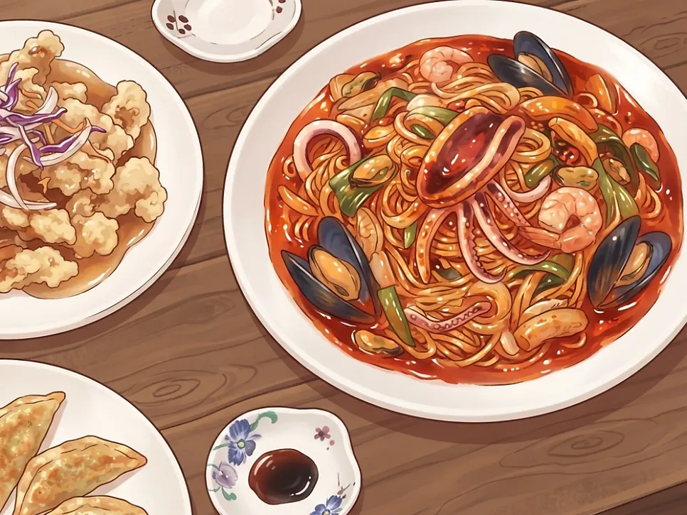 Final look at Junghwa Yori Hyeon stir-fried jjamppong