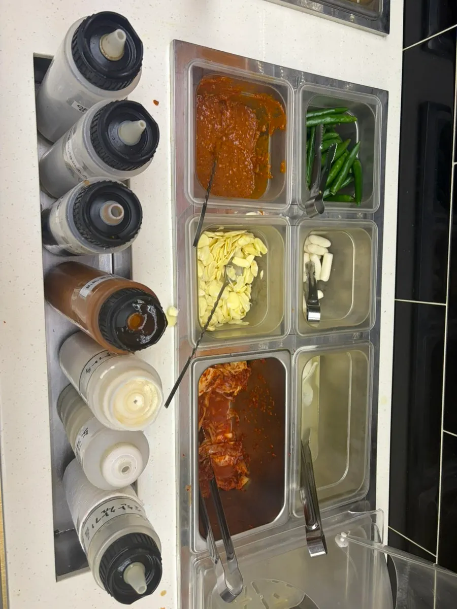 Self-bar with salad and side dishes