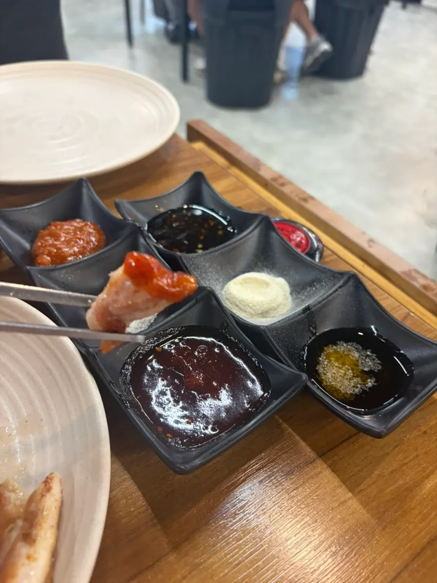 Salt-grilled dakgalbi cooking on the pan