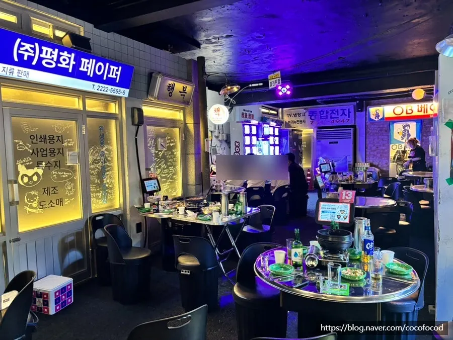 Inside Eulji Pocha on a weekend evening