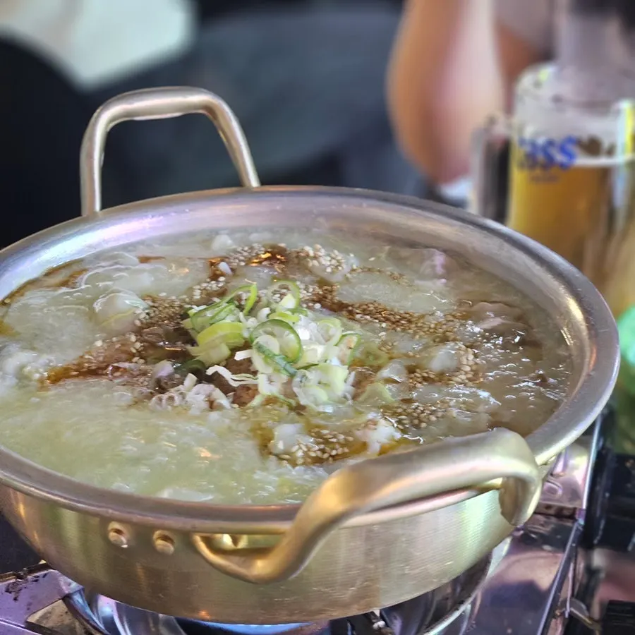 Egg soup with eggs and dumplings