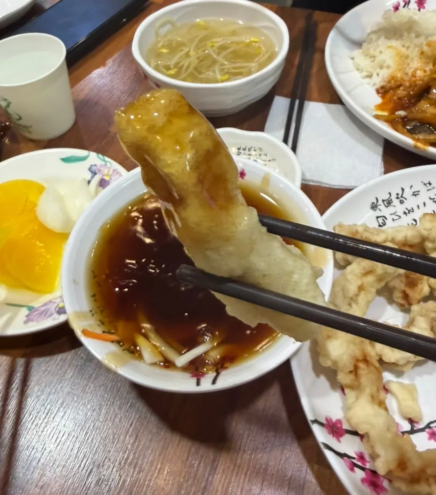 Crispy sweet and sour pork with chunky meat pieces