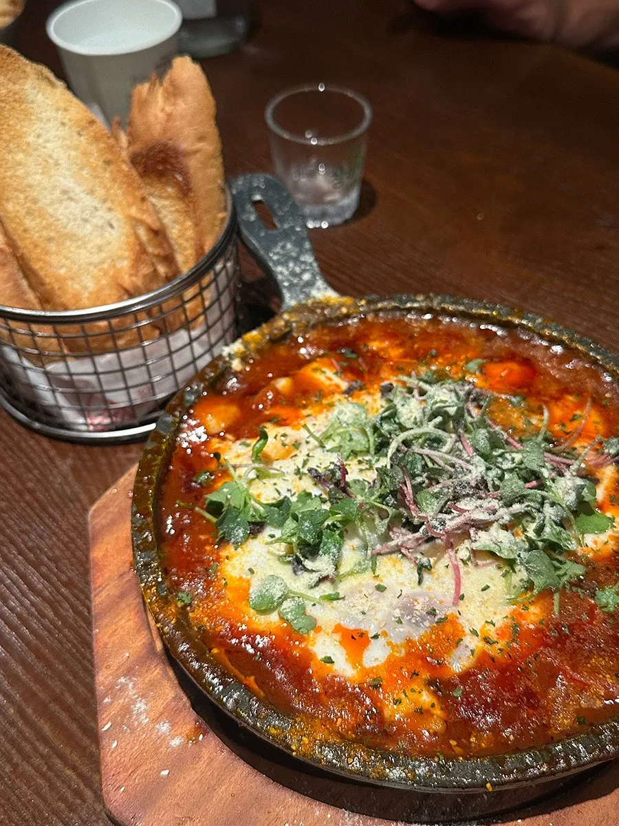 Vertical shot of the egg-in-hell ordered at Monthly Beer's Guro branch