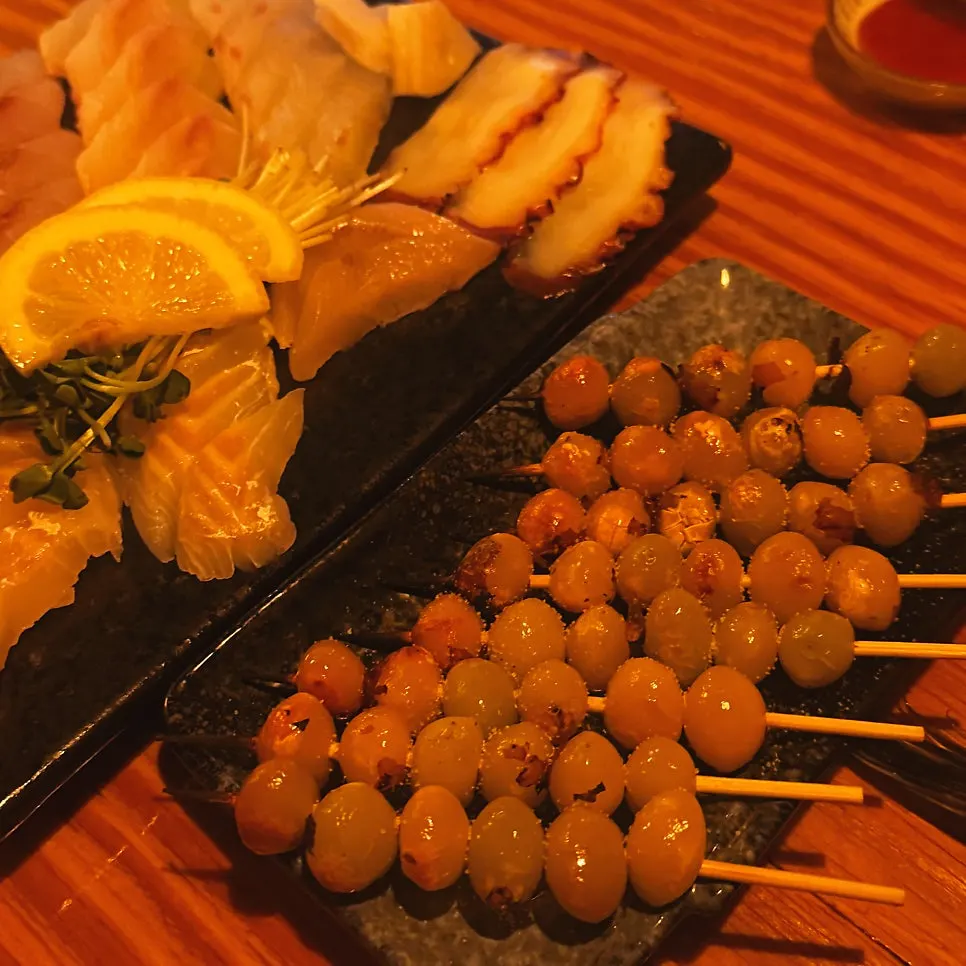 Table spread at Robatayaki Sodam, a Guro izakaya