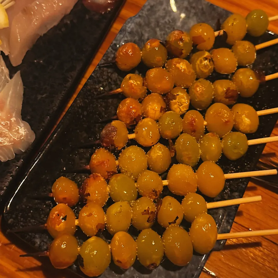 The ordered ginkgo nut skewers