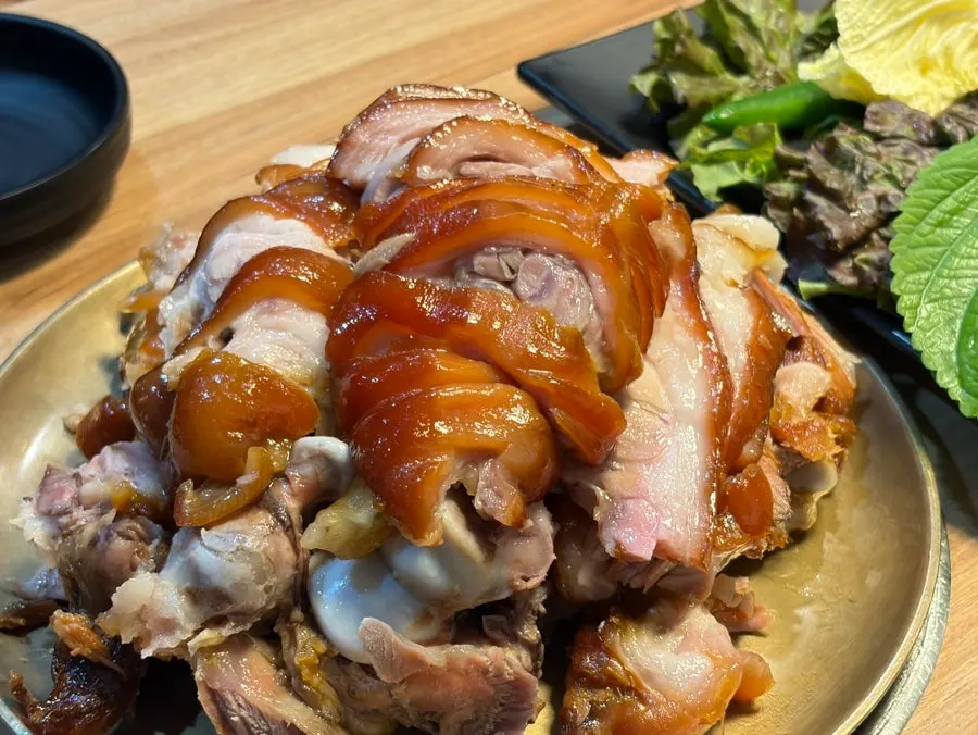 A generous portion of jokbal good for sharing