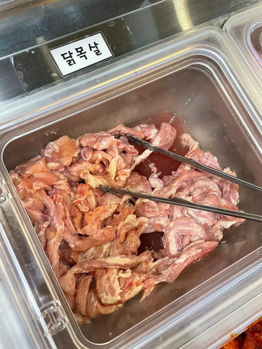 The self-serve corner where you pick up all-you-can-eat meat