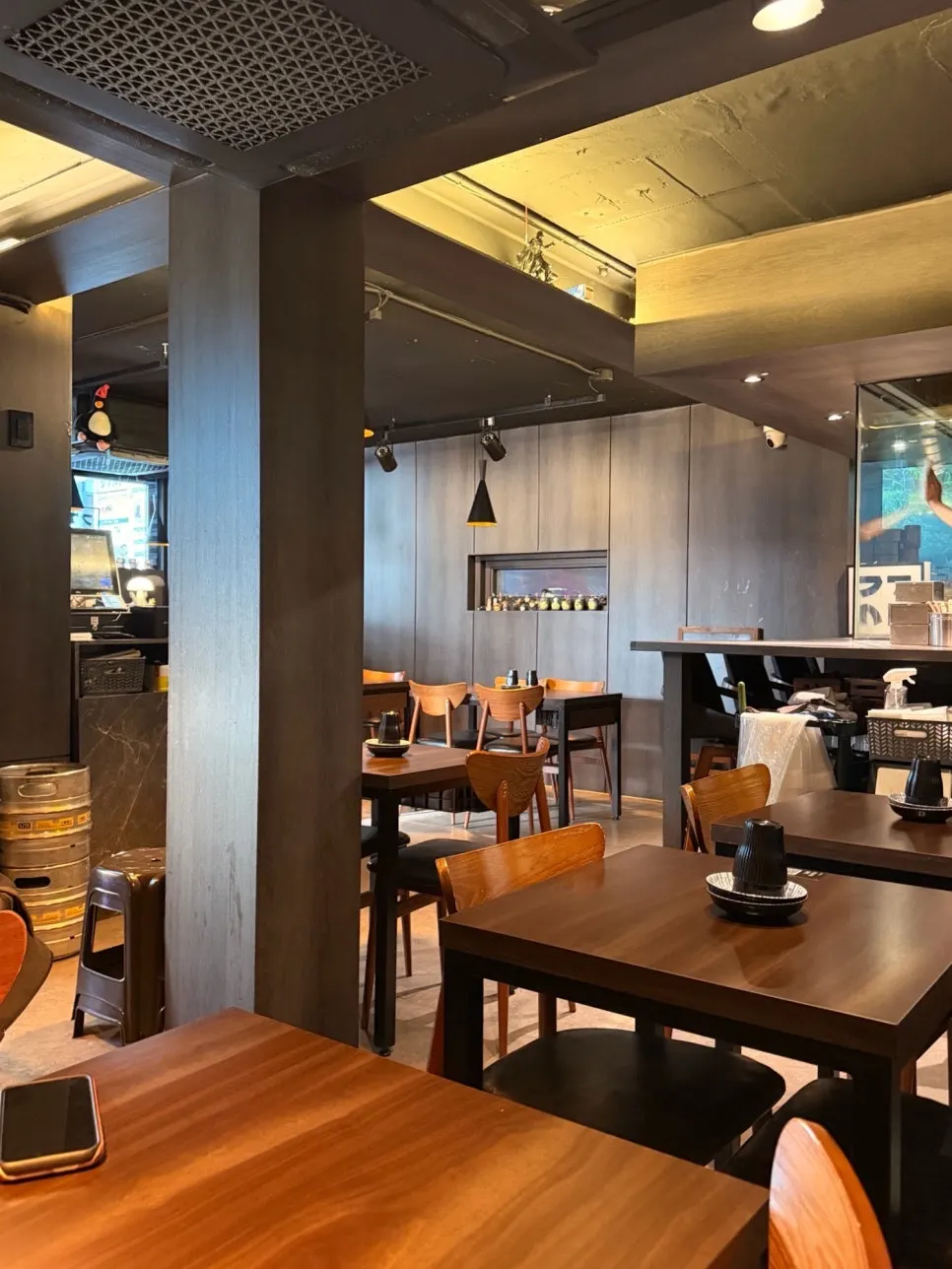 Interior of Gusa Yeonnam with wood tones and warm lighting