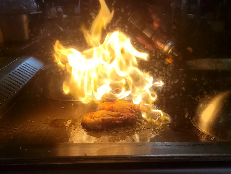 토치를 이용한 철판 불쇼