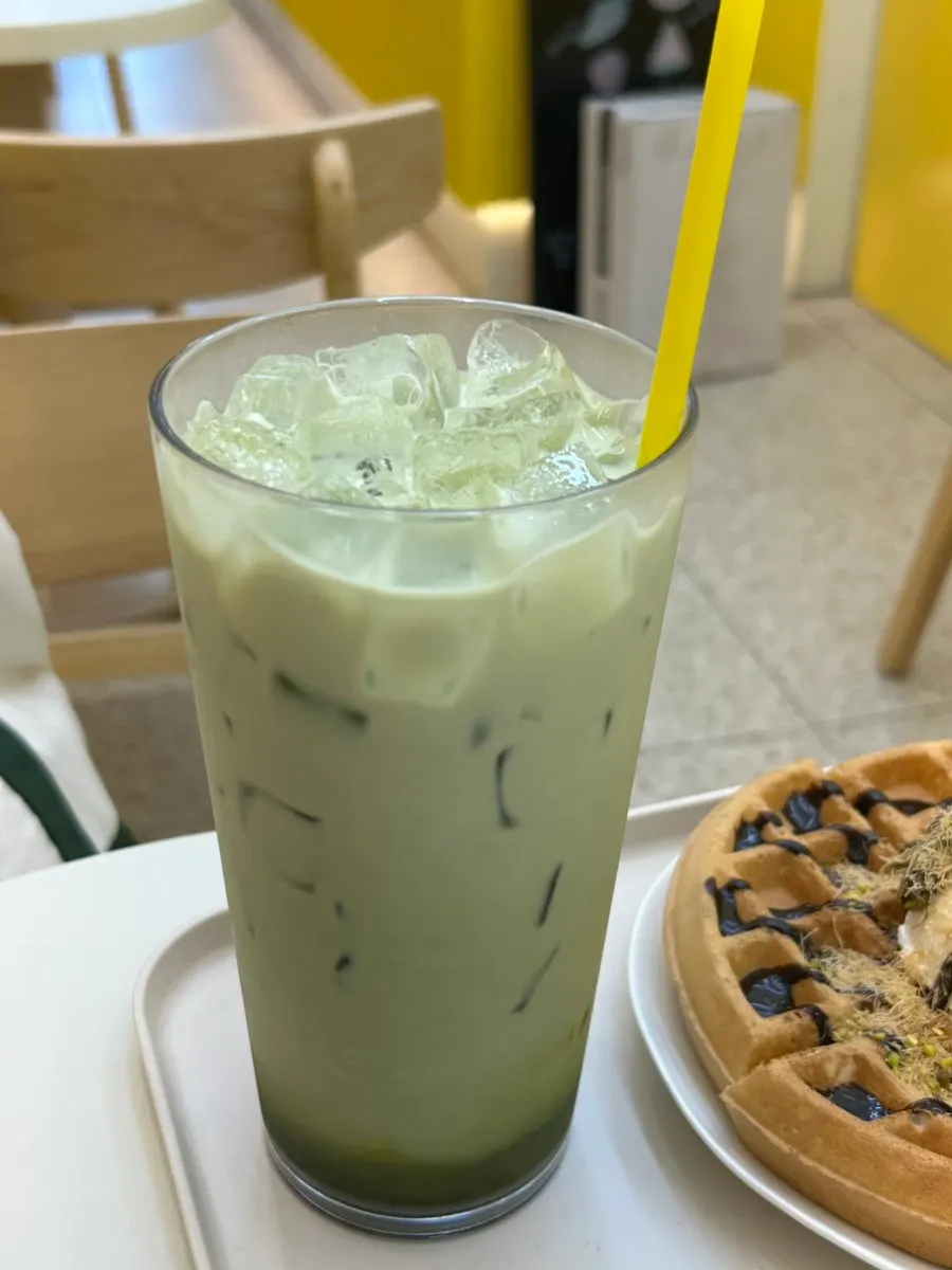 두바이초콜릿 와플 클로즈업