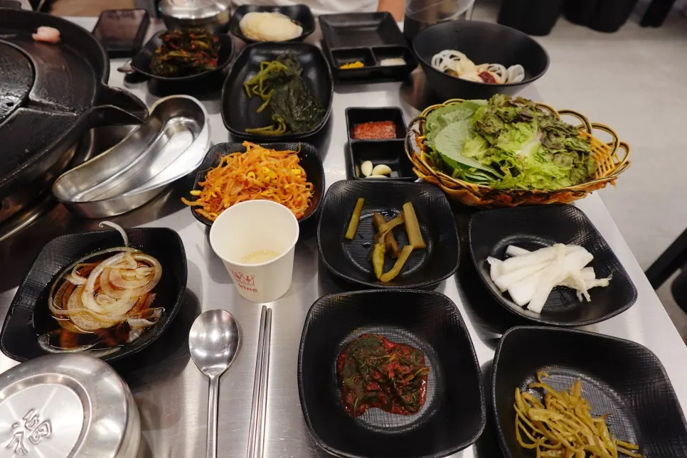 Basic table setting with ssamjang and special sauce