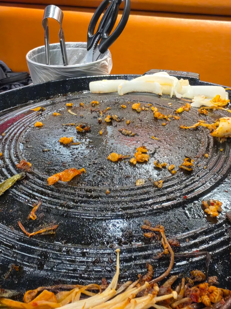 The finished fried rice pan