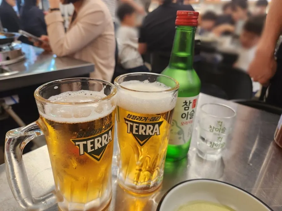 Two draft beers included with the set menu