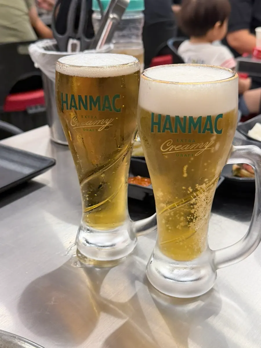 작은 사이즈 생맥주 한 잔