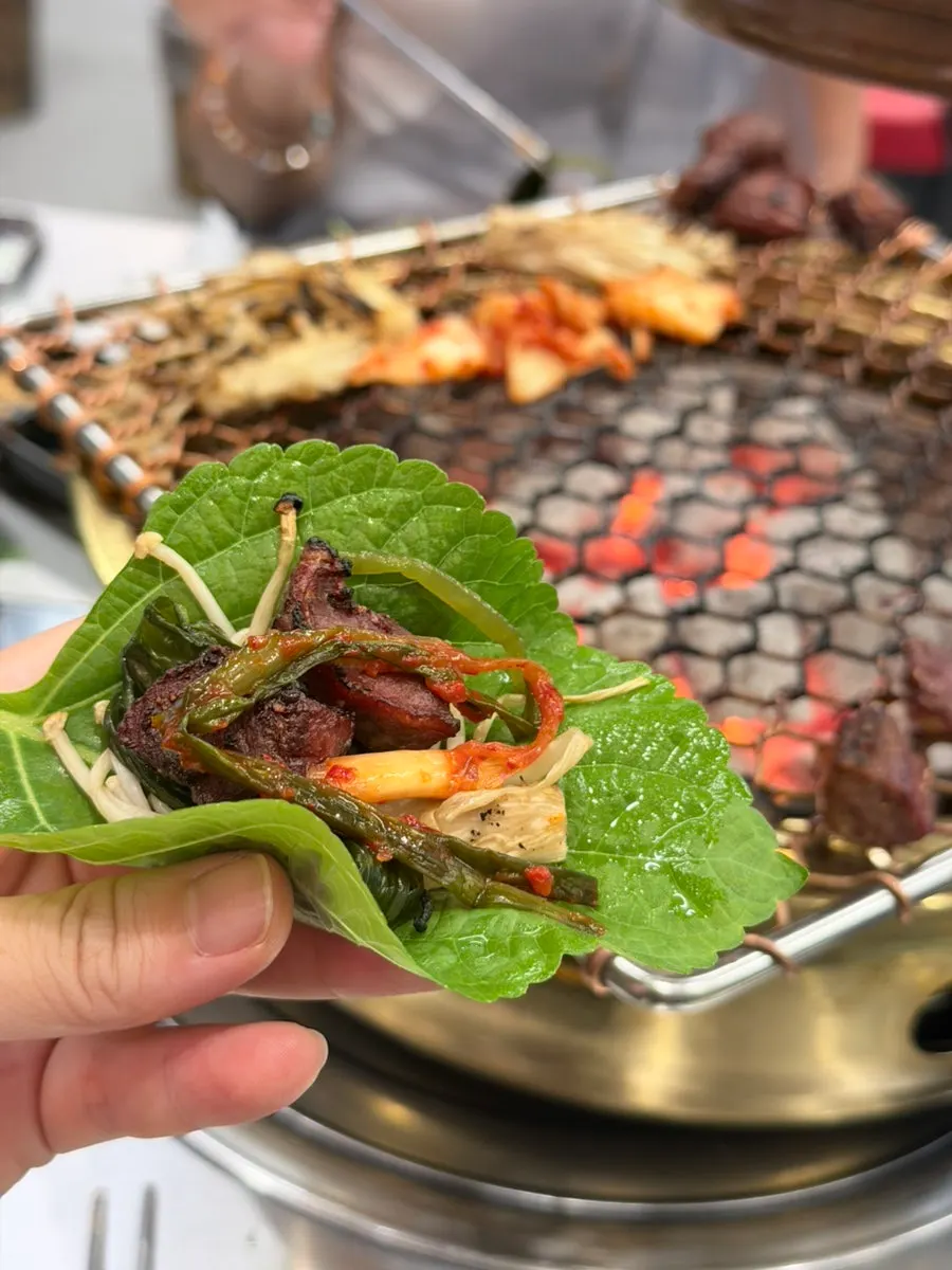 담백한 갈매기살 구이 한 점